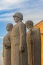Statues at Anıtkabir, Ankara, capturing historical significance and Turkish heritage.