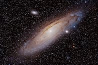 Mesmerizing shot of the Andromeda Galaxy showcasing its spiral form in the cosmos.
